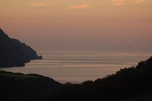 sunset over Lee Bay